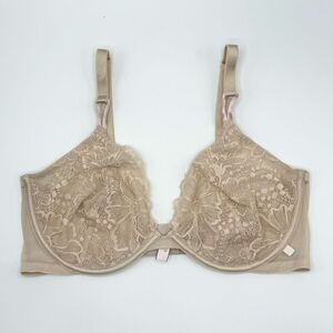 Victoria’s Secret Unlined Demi Bra in Lace Taupe-US 38D